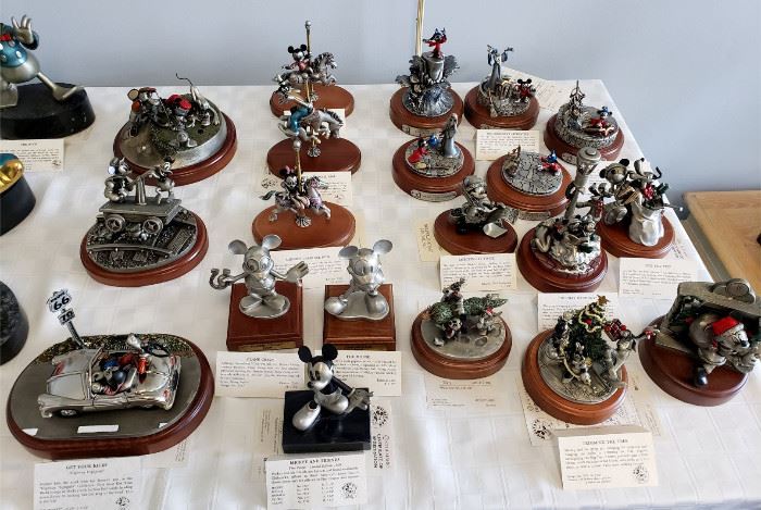 Chilmark / Hudson Creek limited edition Disney (mainly Mickey Mouse and friends) pewter figurines
