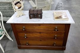 Antique marble-top dresser
