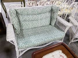 Vintage wicker loveseat