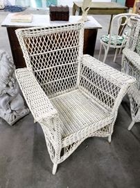Vintage wicker armchairs
