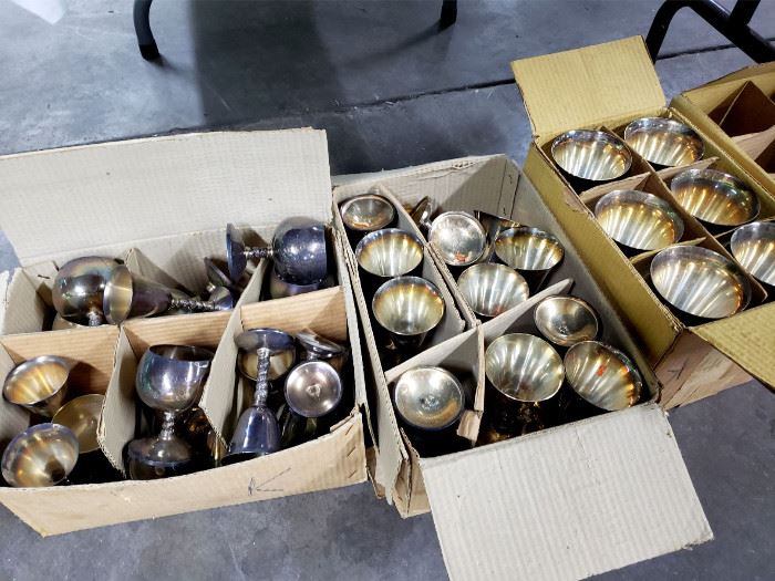 Valero silverplated goblets