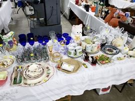 Vintage dishes and glassware