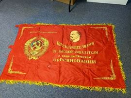 Soviet Union / Communist Russia flag banner (front side)