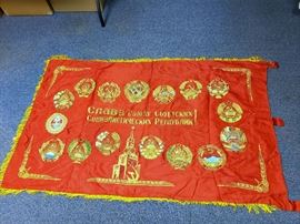 Soviet Union / Communist Russia flag banner (back side)