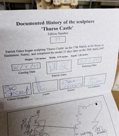 JP Editions - The Castles of Scotland Collection - "Thurso Castle" paperwork