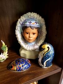 Cybis "Nanuq' Little Polar Bear", Royal Crown Derby penguin and mouse