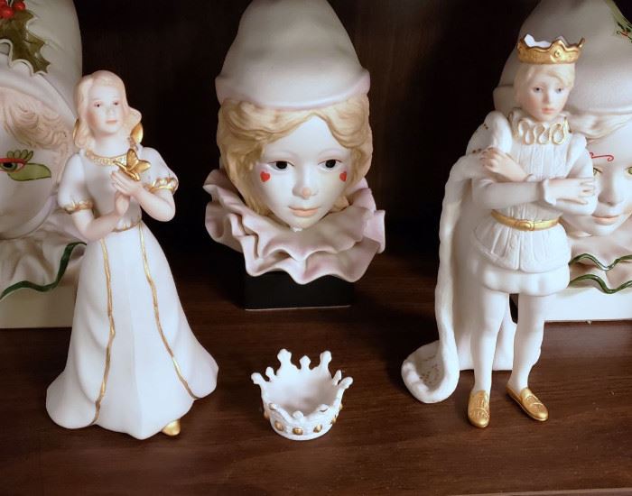 Cybis "Golden Princess", "Golden Prince", and "Small Crown" - Cybis Collector's Society member pieces