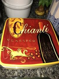 PIER 1 CUCINA 11"SQUARE PLATES CHIANTI CLASSICO 