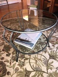 ROUND GLASS COFFEE TABLE
