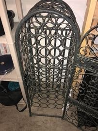 LARGE METAL WINE RACK