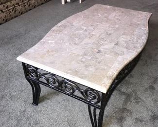 MARBLE TOP COFFEE TABLE