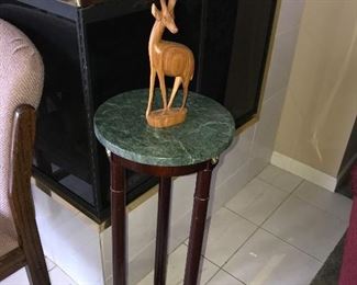 HAND CARVED WOOD ANTELOPE