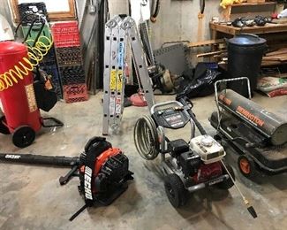 Blowers, Pressure Washer, Compresser, Multi function ladders