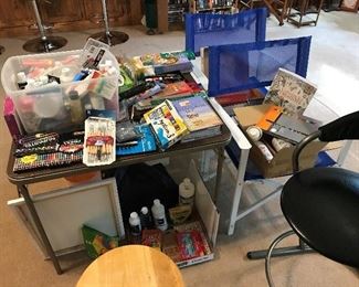 Paints, art supplies.