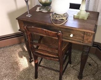 ANTIQUE DESK AND CHAIR