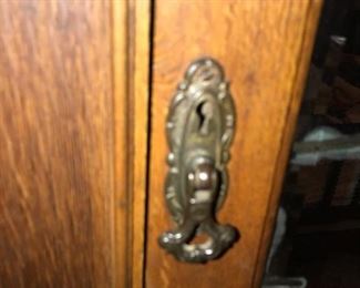 ANTIQUE MIRRORED WARDROBE / ARMOIRE
