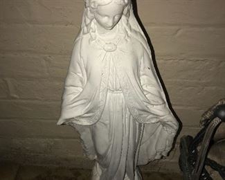 CONCRETE BLESSED MOTHER STATUE 