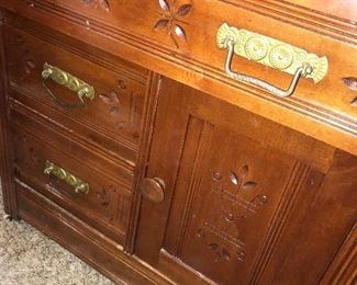 ANTIQUE EASTLAKE SIDEBOARD