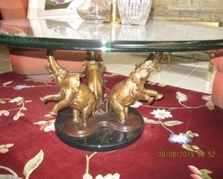 small bronze elephant table