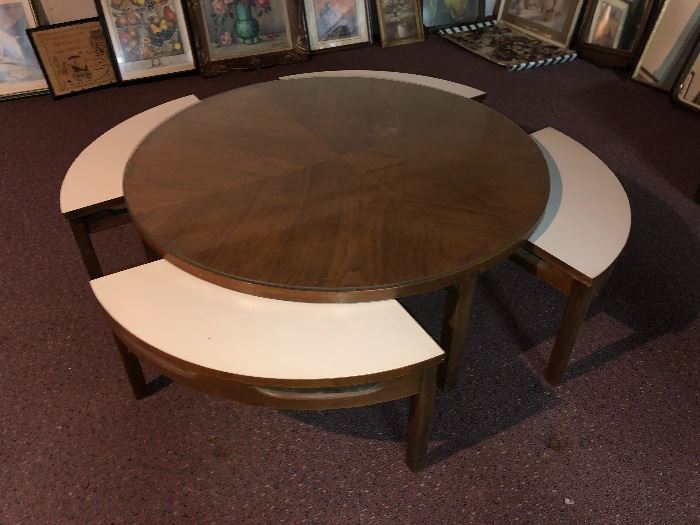 Mid Century Coffee Table with pull out outs
