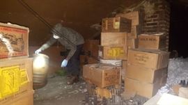 Antique bottles.  Historical Prohibition Era Bottles and Equipment found.