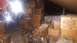 Antique bottles.  Historical Prohibition Era Bottles and Equipment found.