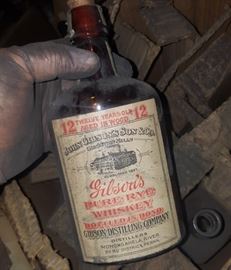 Antique bottles.  Historical Prohibition Era Bottles and Equipment found.
