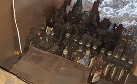 Antique bottles.  Historical Prohibition Era Bottles and Equipment found.