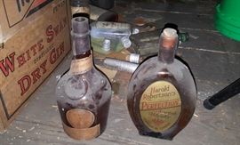 Antique bottles.  Historical Prohibition Era Bottles and Equipment found.