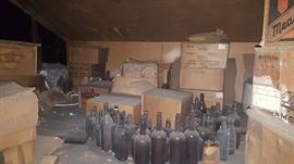 Antique bottles.  Historical Prohibition Era Bottles and Equipment found.