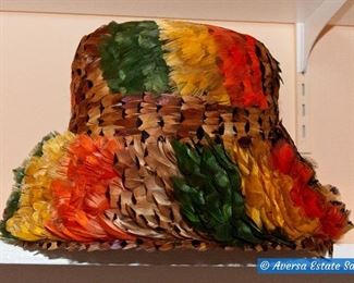Unusual Color Feather Hat