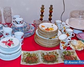 Tables of Ceramic and Glassware