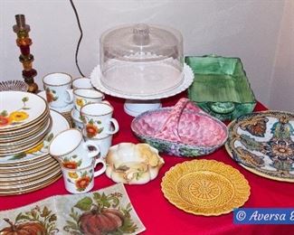 Tables of Ceramic and Glassware