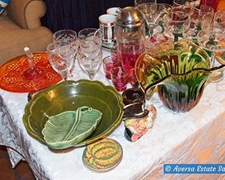 Tables of Ceramic and Glassware