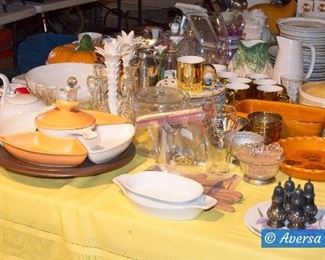 Tables of Ceramic and Glassware