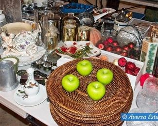 Tables of Ceramic and Glassware