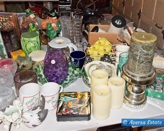 Tables of Ceramic and Glassware