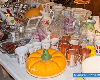 Tables of Ceramic and Glassware