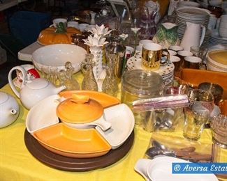 Tables of Ceramic and Glassware