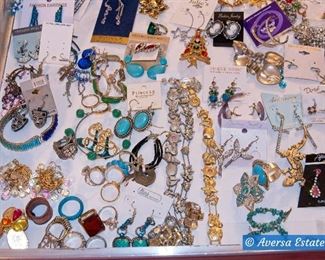 TONS of Costume Jewelry - PLUS Sterling and GOLD rings