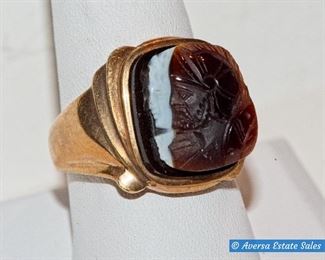 14k gold Cameo ring