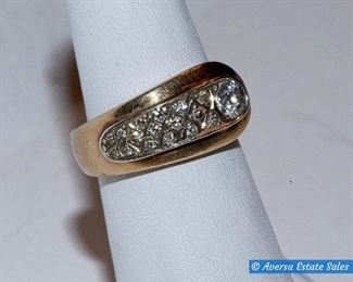 14k Gold Diamond Cluster