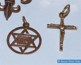 Gold Cross and Star of David