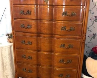 French Provincial tall dresser