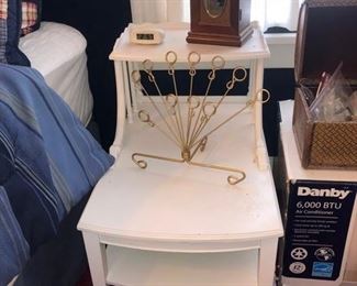 Painted white nightstand/end table
