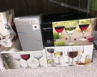Wine glasses - new in the box!
