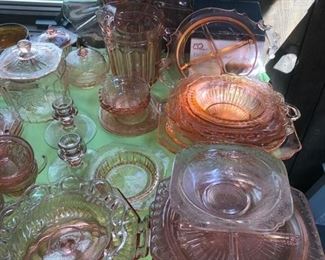 Depression glass in every color......