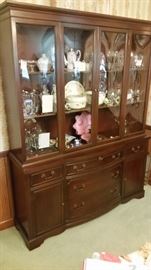 Perfect condition Lexington Bow-Front China Hutch