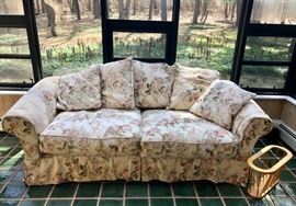 These beautiful pieces of upholstered furniture are from Crate & Barrel and are slipcovered.  If the floral isn’t to your liking, simply remove the slip covers and there is spanky new off white upholstery, ready to decorate to your taste!  SO COMFY!