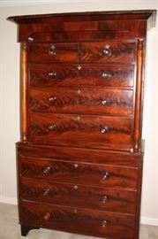 Gorgeous antique high boy dresser (8 drawer)